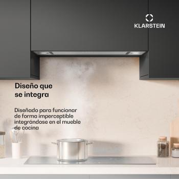 Campana Extractora Klarstein TurboMax 400 m³/h | Eficiencia A+ | Modo Doble | 3 Niveles | LED