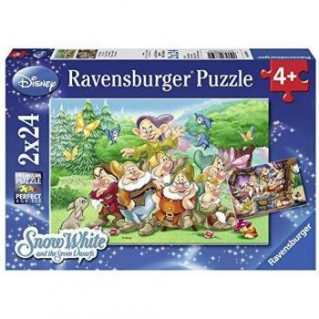 Puzzle 24 pièces - 2 Puzzles - Blanche Neige et les 7 Nains