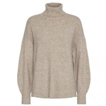 Suéter de Cuello Alto Beige para Mujer Modelo PCMALOU Talla M