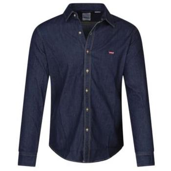 Camisa Vaquera de Hombre Levi's Battery de Manga Larga Fit Slim en Algodón, Color Oscuro
