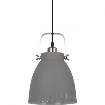 Lámpara colgante industrial y retro Franklin gris satinado E27 1 luz
