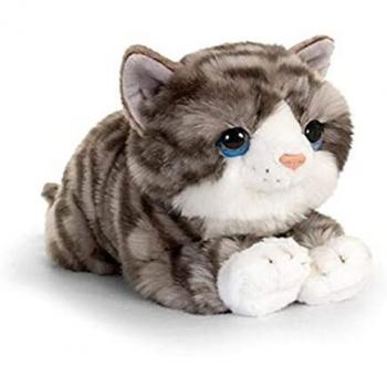 Keel Toys SC2646 Soft Toy Signature Cuddle Kitten, Grey