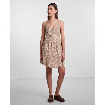 Pieces - Vestido de tirantes midi con botones sostenible