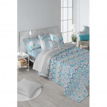 Denisa home Juego Nórdica con Funda Edredón, Azul, Cama 135 / 220x270