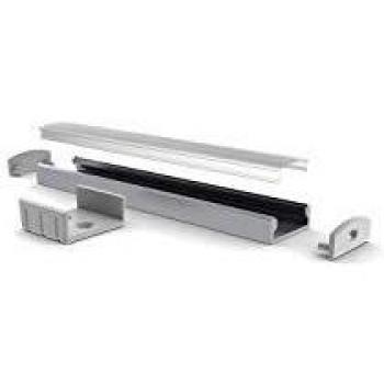 Perfil de Aluminio Anodizado Slimline Wide - 8 mm para Tiras LED - Color Plata - 2 m
