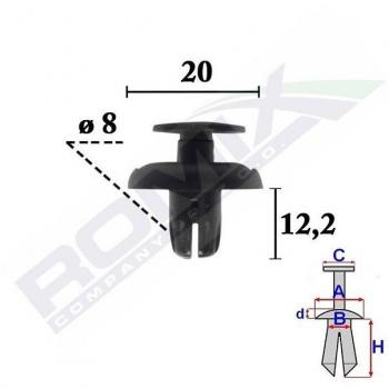 Pinza para tapicería ROMIX C70352 - Herramienta de sujeción, fabricada en acero resistente, diseño ergonómico para un mejor agarre, ideal para trabajos de tapicería y manualidades, incluye clips adicionales