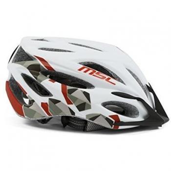 MSC Bikes Msc Inmold - Casco, color blanco/rojo, talla M/L