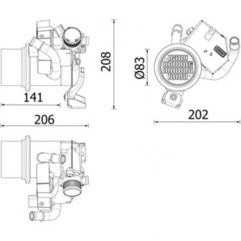 Válvula y Enfriador EGR MAHLE CE 39 000P - Válvula EGR de alta calidad, enfriador EGR integrado, diseñado para optimizar la recirculación de gases de escape, compatible