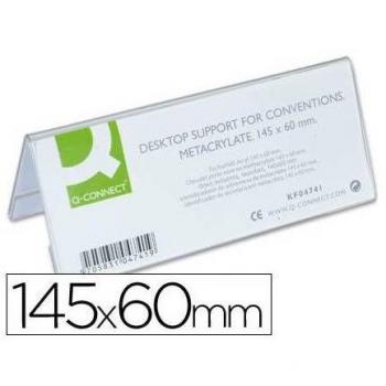 Q-Connect KF04741 Identificador de sobremesa, Metacrilato, 145x60 mm Ref.5728