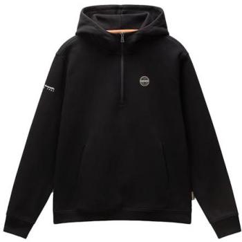 Sudadera Napapijri B-Badge Hombre Media Cremallera Negra Talla L