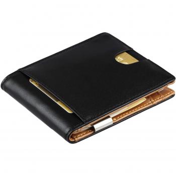 Cartera Inteligente de Piel auténtica, Monedero con Pinza para Billetes y Monedero con protección RFID, Tarjetero, Billetera para Tarjetas de crédito, Cartera de Cuero para Hombre, Funda carnet