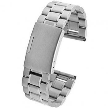 BlueBeach® 22mm acero inoxidable Sustitución de la correa de pulsera para Pebble Time / Motorola 360 2nd Gen / Samsung Gear 2 R380 R381 R382 / LG G Watch W100 / LG G Watch R W110 / LG Watch Urbane W150 / Asus ZenWatch / Asus Vivowatch