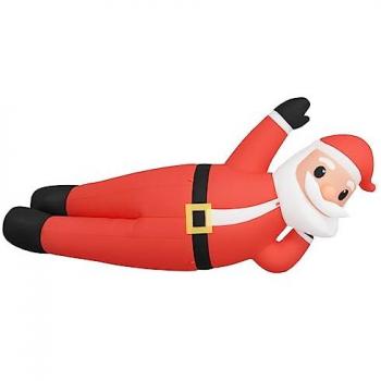 Papá Noel tumbado inflable de Navidad con luz LED 160 cm