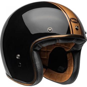 Bell Custom 500 Casco Jet Rally Negro-Bronce Adulto XL ECE6