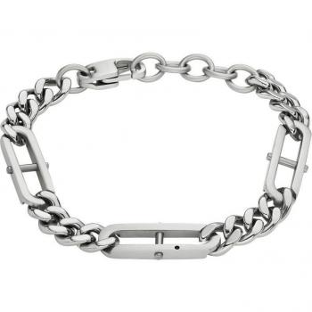 Pulsera Fossil Heritage D-Link para Hombre de Acero JF04342040