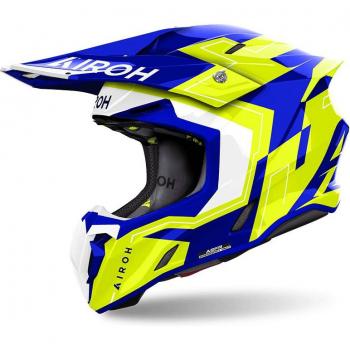Airoh Casco Off-road Twist III Dizzy Azul-Amarillo Brillante