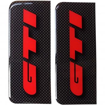 Número GTI Placa Pegatina para Carbon & rojo 3d resina Gel, curvada