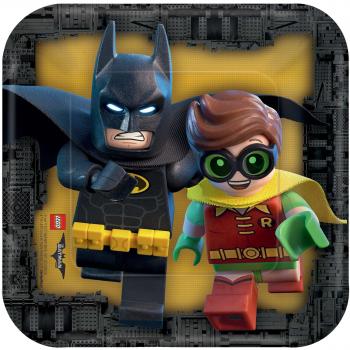 LEGO Batman DC Comics plato de papel, 18 cm.