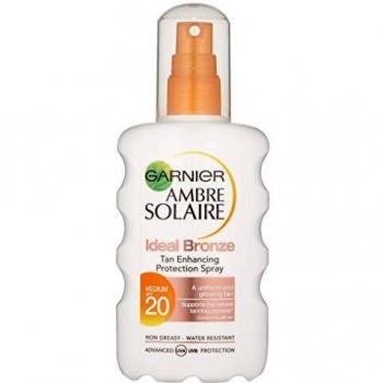 Ambre Solaire Ideal Bronze Tan Enhancing Sun Cream Protection Spray SPF20, Hydrating High Tanning Sun Protection Spray SPF20 200 ml