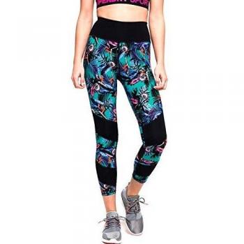 Superdry Leggins de Malla Activa para Mujer 7/8, Mujer, GS3107AT, Lucy Tropical Print, 8