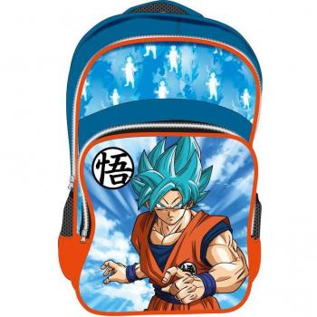 Mochila Escolar Adaptable a Carro Safta Dragon Ball 27x42x20 cm Azul