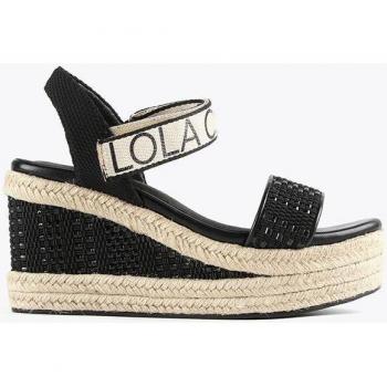 Sandalias cuña mujer rafia fantasía pulsera logotipada