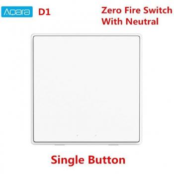Interruptor de pared inteligente Aqara D1 Zigbee con 3 botones, control de voz y neutro para Xiaomi Mi Home