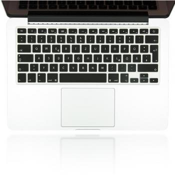 NALIA Protección del Teclado Compatible con Macbook Air/Pro/Pro Retina 13' & 15' Pulgadas, Delgado Silicona Folio Transparente Película Protectora Translucida Cubierta Flexible, Color:Negro