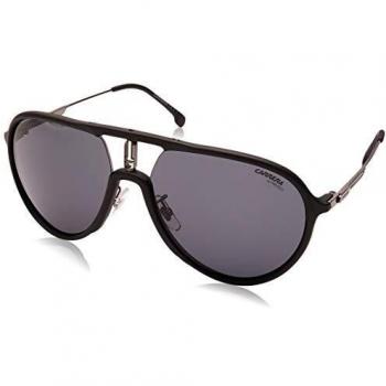 Carrera 1026/S Aviator Sunglasses - Size: ONESIZE, Color: Matte Black with Grey Lenses, Material: Metal