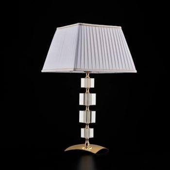 Lámpara de mesa contemporánea Franz Cristal Oro 1 luz E27