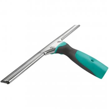 Leifheit Professional - Limpiacristales para ventanas de acero inoxidable, 35 cm, color azul
