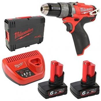 Milwaukee 4933451509 - M12 cpd-602x fuel taladro percutor fuel-sin escobillas 12v, 6,0ah, 0-450/0-1700rpm, 44nm, maletín hd box