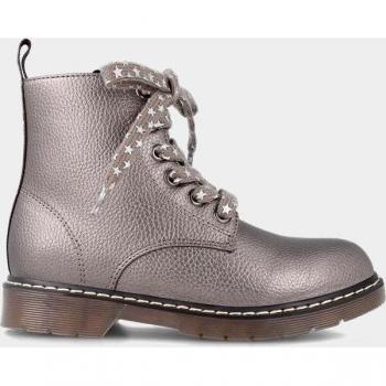 Botines Garvalín Militar Cordones Niñas Gris Plomo