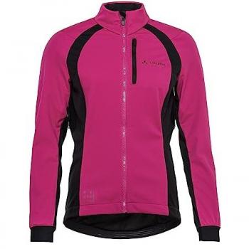 Chaqueta Softshell Vaude Posta Rosa Negro Mujer - S