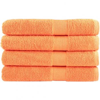 Toallas de sauna vidaXL 4 uds 100% algodón 80x200 cm 600 gsm color marrón, morado y naranja