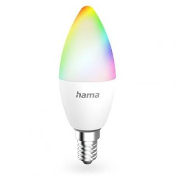 Bombilla LED inteligente Hama E14 C35 Vela WLAN Matter 4,9 W RGBW