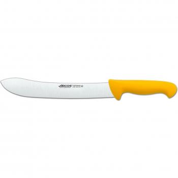 Arcos Serie 2900, Cuchillo Carnicero, Hoja de Acero Inoxidable Nitrum de 250 mm, Mango inyectado en Polipropileno Color Amarillo
