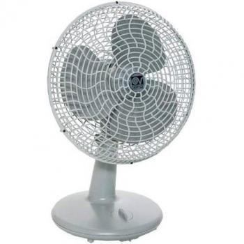 Ventilador de Mesa Oscilante Vortice Gordon 40/16 - Silencioso, Potente (4000 m³/h), 90° Pivote, Color Gris Claro