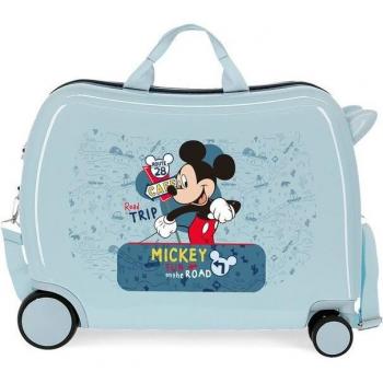 Disney Mickey Road Trip Maleta Infantil Correpasillos Rígida Azul Claro 38x50x20 cm con Capacidad de 34 Litros