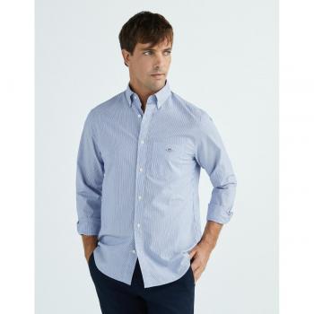 Gant Men's Regular Fit Cotton Poplin Banker Stripe Shirt