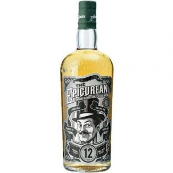 Whisky Escocés Blend de Malta Epicurean 12 Años - 46% Vol. - 0,7 Litros - Sin Colorantes y No Filtrado en Frío