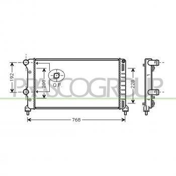 Radiador de refrigeración del motor PRASCO FT908R001