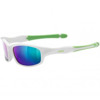 Uvex Sportstyle 507 Junior Gafas de Ciclismo, Unisex bebé, Blanco/Verde, Talla Única