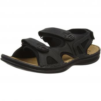 TBSBerric - Sandalias de Punta Abierta Hombre, Negro