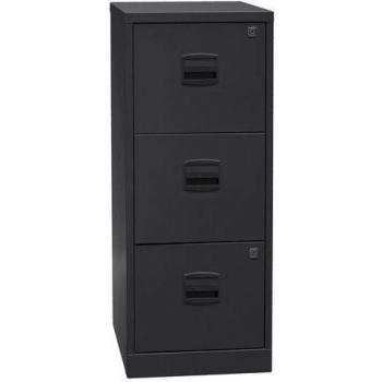 Armario de Archivos Colgantes Bisley Home PFA 3 Cajones Negro 41,3 x 40 x 101,5 cm