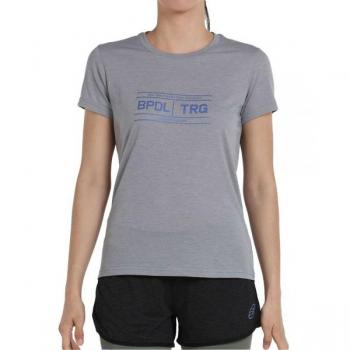 Camiseta de Manga Corta Bullpadel Tarf Mujer Gris Medio Vigoré