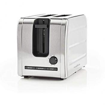 NEDIS - Tostadora - 1050 W - 2 Ranuras Anchas - 6 Ajustes - Acero Inoxidable