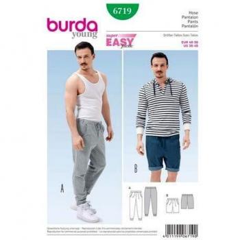 Burda 6719 Patron de Pantalon, Blanco
