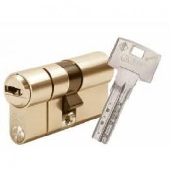 Cilindro de Seguridad Abus Bravus 35x35mm Latón Doble Embrague 5 Llaves