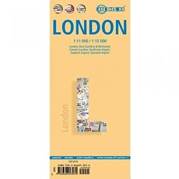 Londres, plano callejero plastificado. Escala 1:11.000/1:15.000. Borch. - AA.VV
